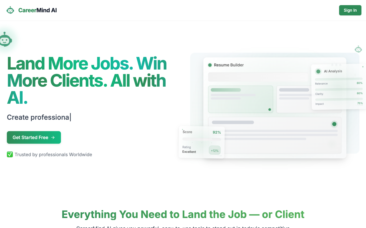 CareerMind AI - Your AI Career Co-Pilot for Building Resumes and More career AI resume-builder