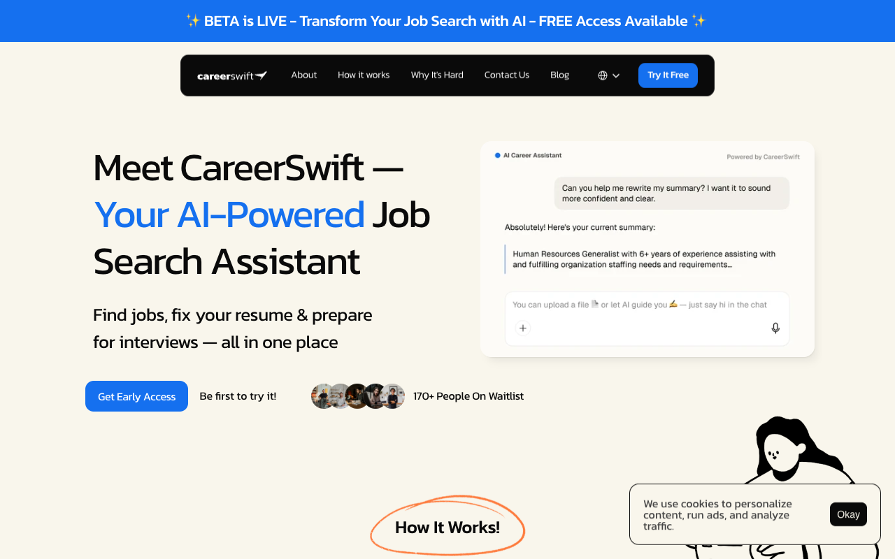 CareerSwift - Your smart helper for job hunting AI Job Search Career