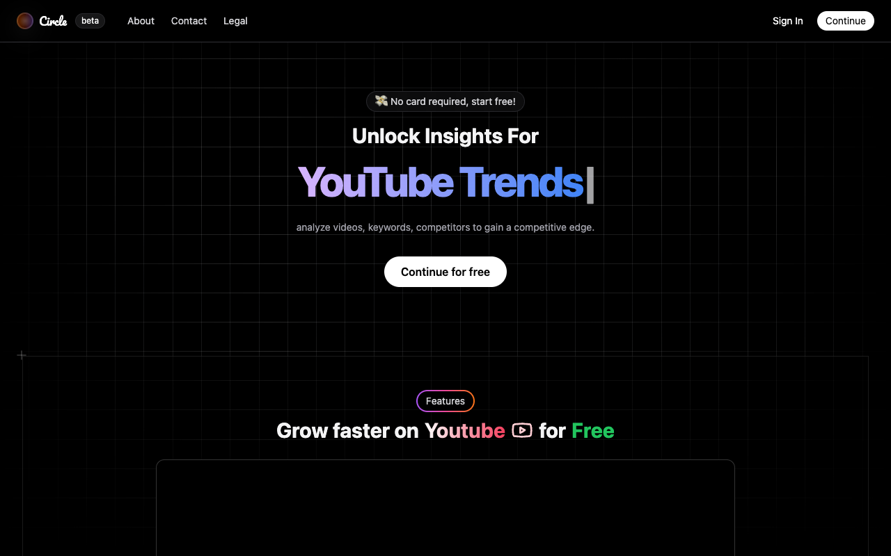 Circle - An AI-powered tool for YouTube research and content creation YouTube AI content-creation