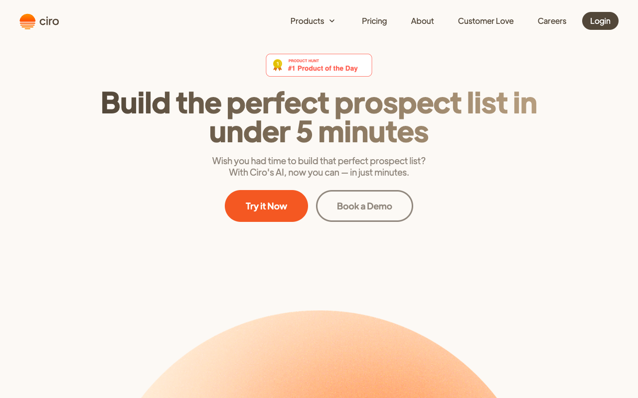Ciro - Simplify prospect list building with AI AI Sales