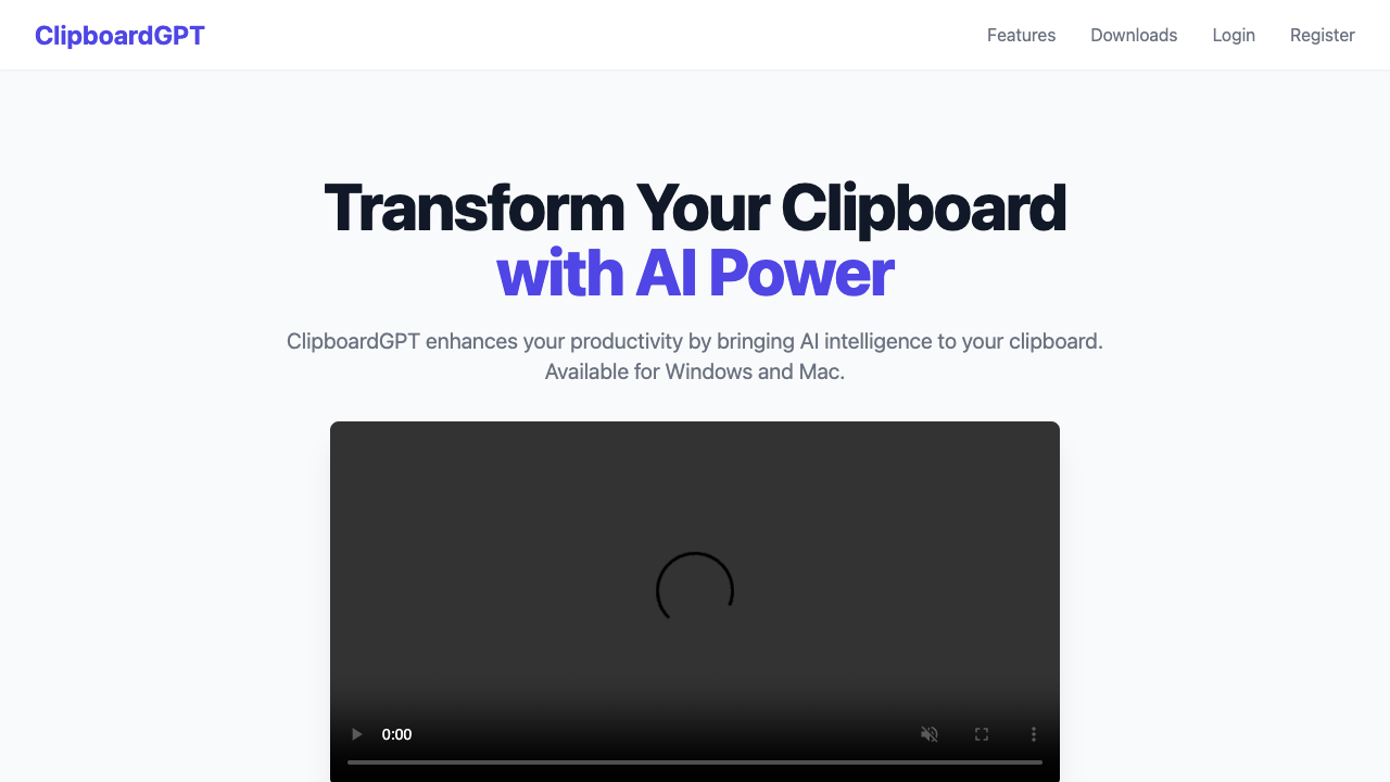 ClipboardGPT - Easy custom shortcuts for your AI tools AI Productivity Clipboard