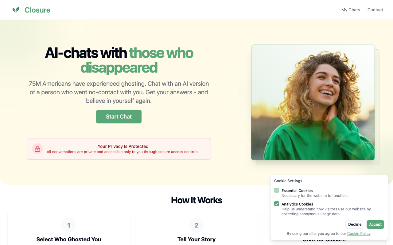 Closure - AI chats help you talk to people who vanished AI EmotionalHealth
