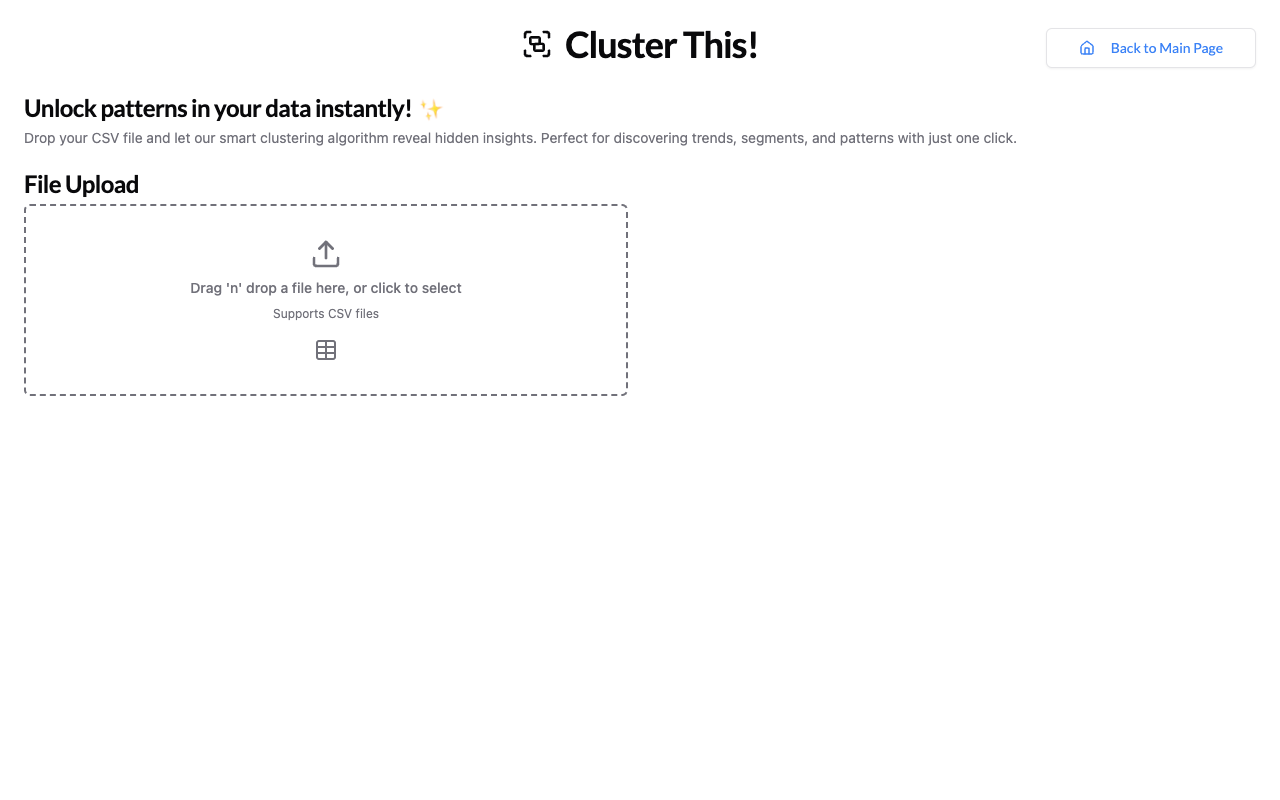 Cluster This! - Free Clustering Tool for Data Analysis Data Analysis Clustering