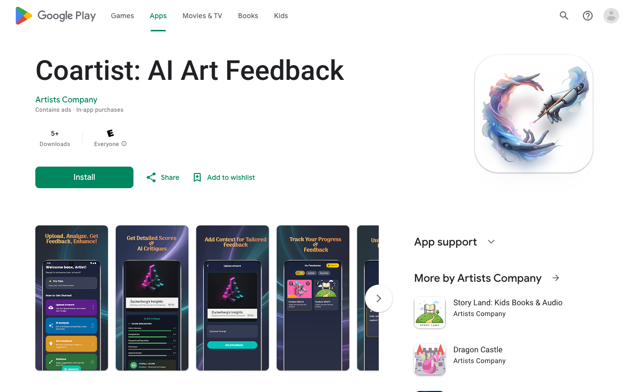 Coartist - Get Instant AI Feedback on Your Art! Art AI Feedback