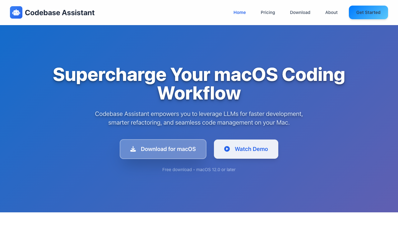 Codebase Assistant For AI - Your AI coding copilot that helps you generate and apply code efficiently AICoding Develop Tools LLM