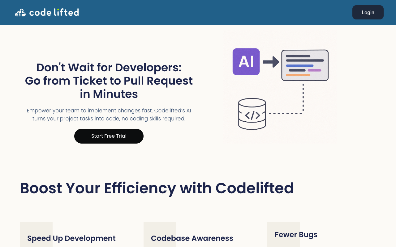 Codelifted - Your AI buddy for easy code changes AI Development