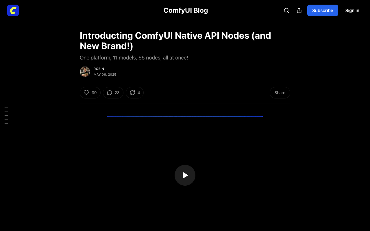 ComfyUI Native API Nodes - Use cloud AI models in your ComfyUI API AI Cloud