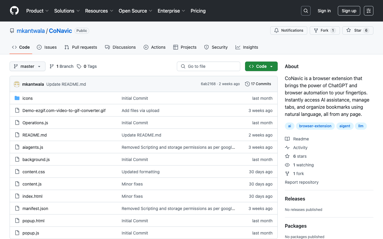 CoNavic - Your Smart Assistant for Browsing AI Browser Extension
