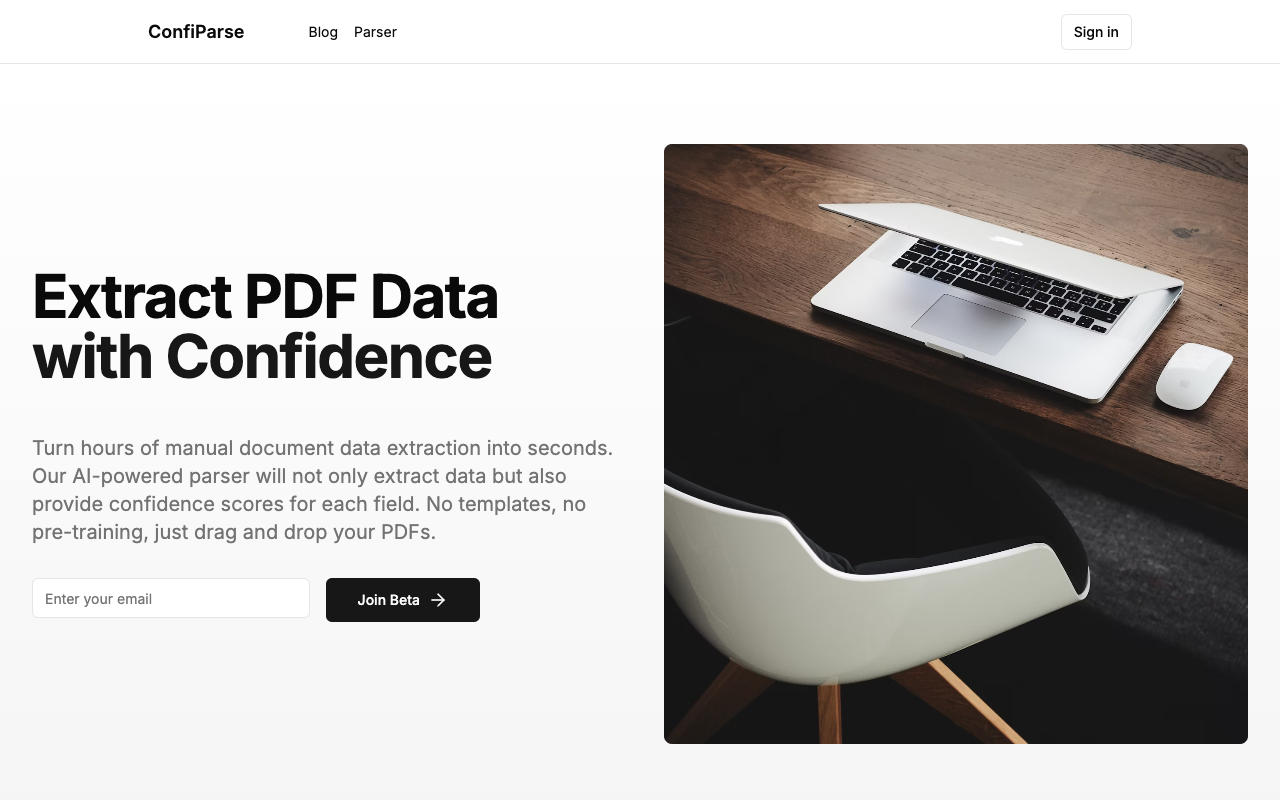 Confiparse：AI驱动的PDF数据提取神器，秒速解放你的双手！