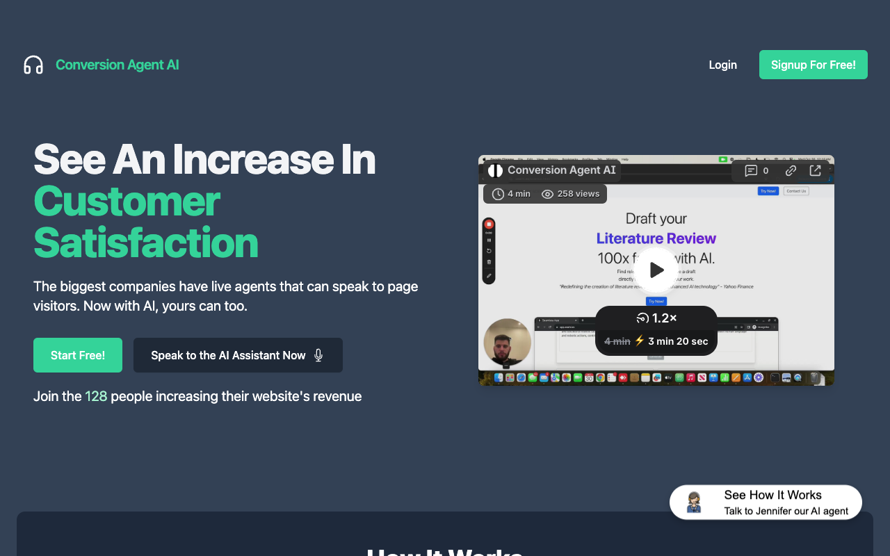 Conversion Agent AI - Voice chatbot for optimizing conversions AI Chatbot