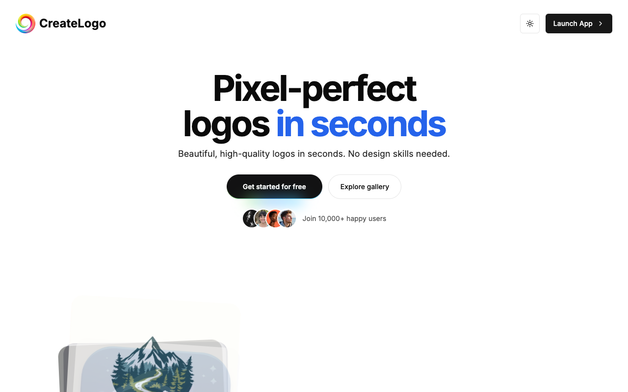 CreateLogo 2.0 - AI Logo Generator for High-Quality Logos AI Design
