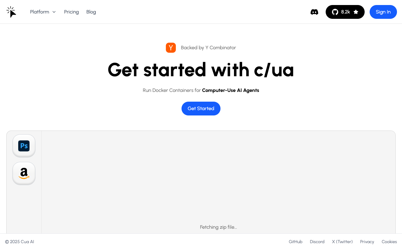 Cua - An open-source framework for AI agents to control operating systems in lightweight containers Docker AI open-source