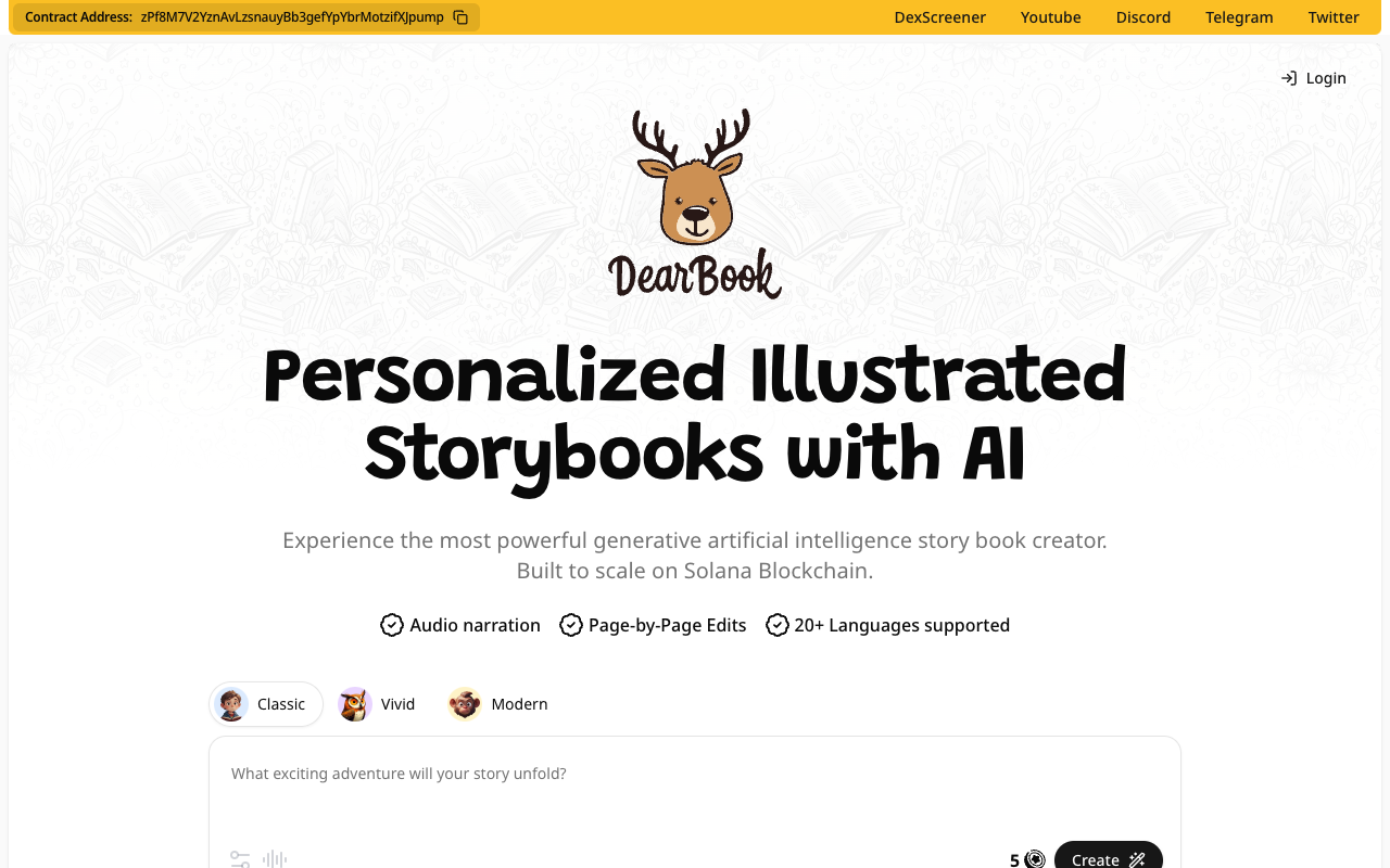 DearBook - AI-Powered Children’s Book Creator AI Children