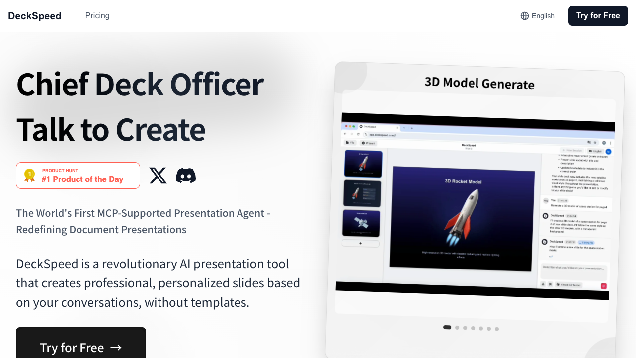 DeckSpeed - Your smart AI tool for making slides AI Presentation