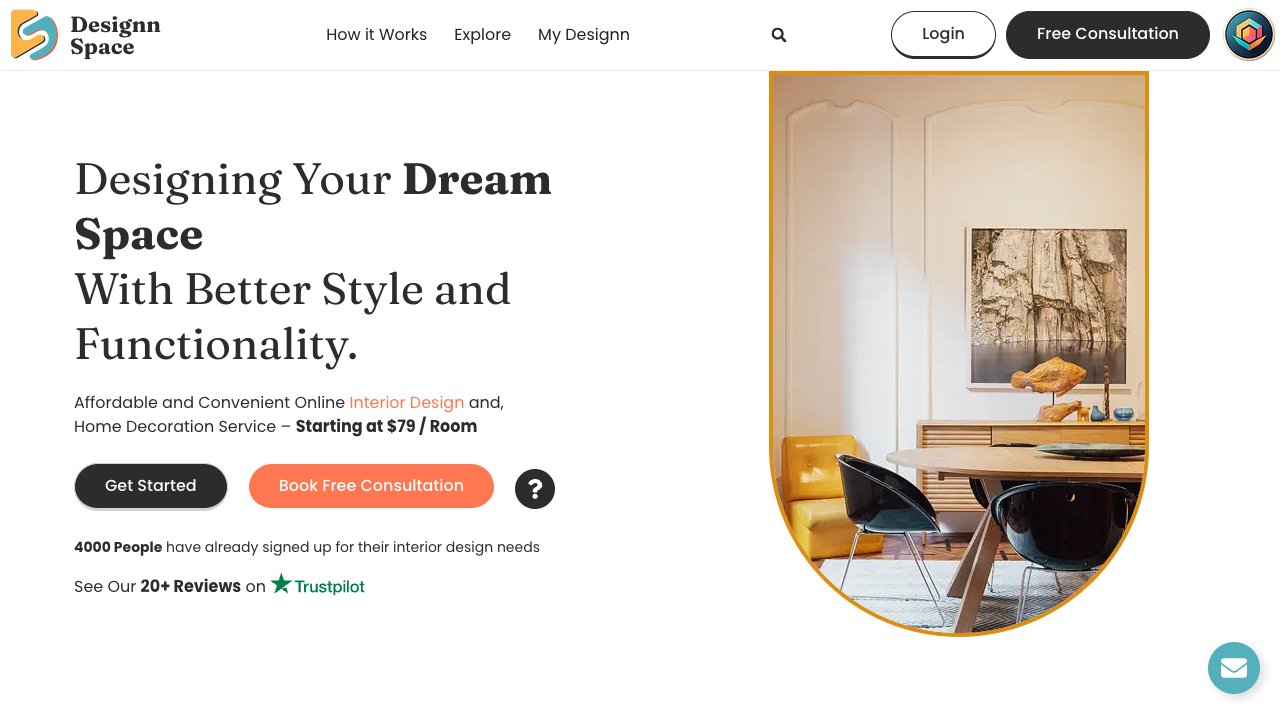 Designn Space - Your Online Helper for Beautiful Homes Interior Design AI Online Services