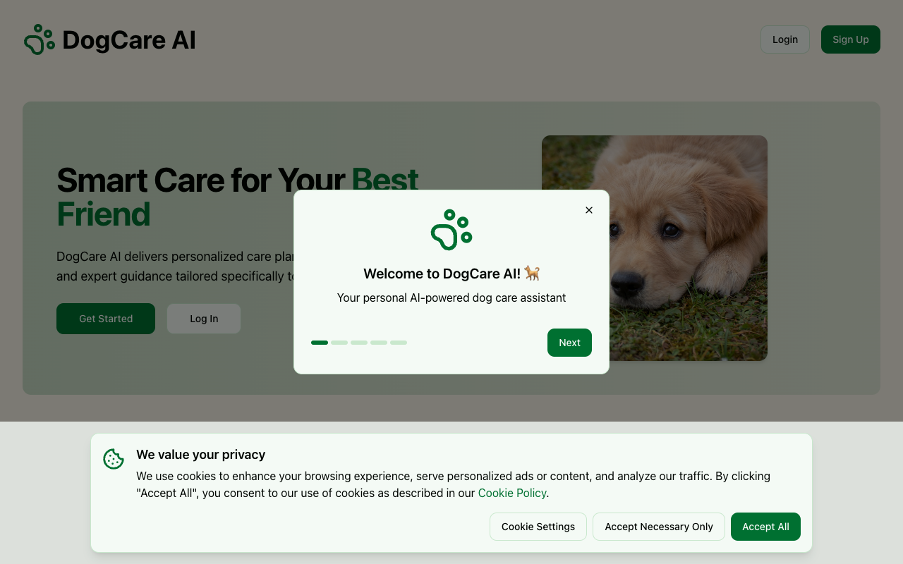 DogCareAI：AI智能助手颠覆养狗体验，免费无广告打造科学养宠新方式！