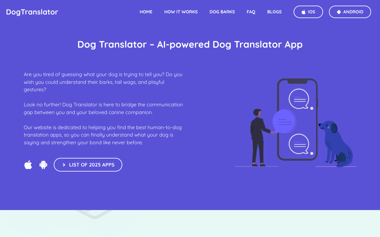 DogTranslator - An app that helps you understand your dog’s feelings AI Pets Technology
