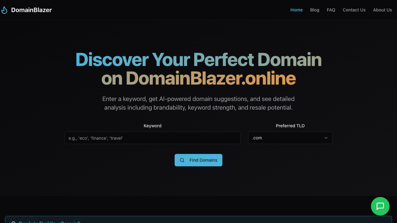 Domain Blazer：AI智能域名神器，助你快速抢占优质域名，轻松玩转域名投资！
