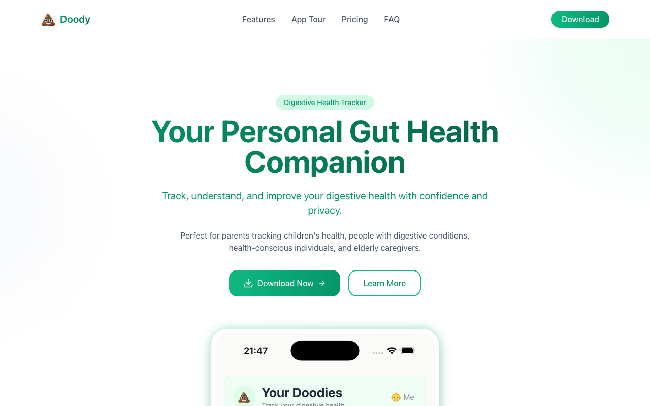 Doody - Your helper for feeling good in your tummy health wellness AI