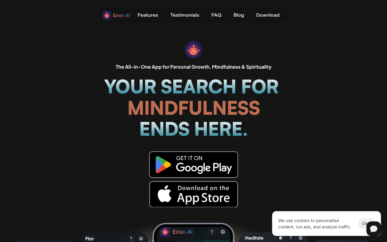 Eiren AI - Your helper for mindfulness and personal growth AI Mindfulness Productivity