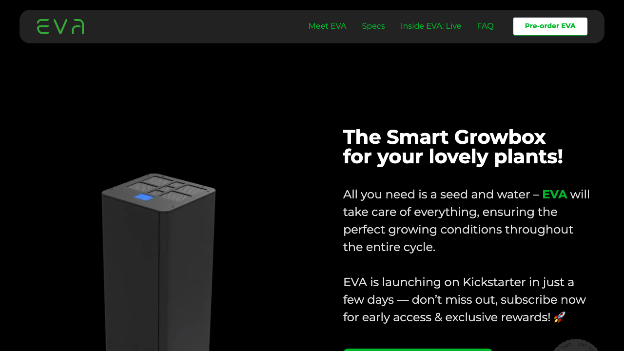 EVA - The AI Growbox that takes care of your plants from seed to harvest AI Gardening Automation