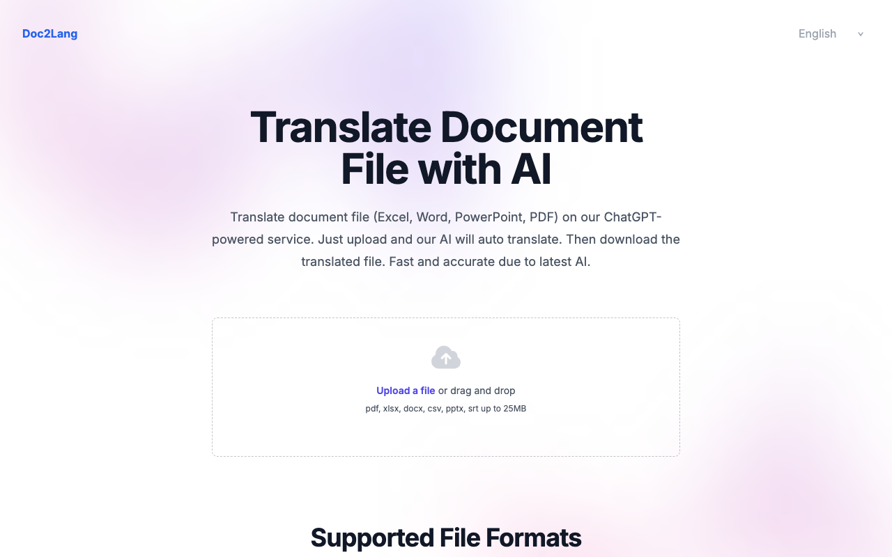 High Precision Excel Translation Tool - Effortlessly Translate Your Files Excel Translation AI