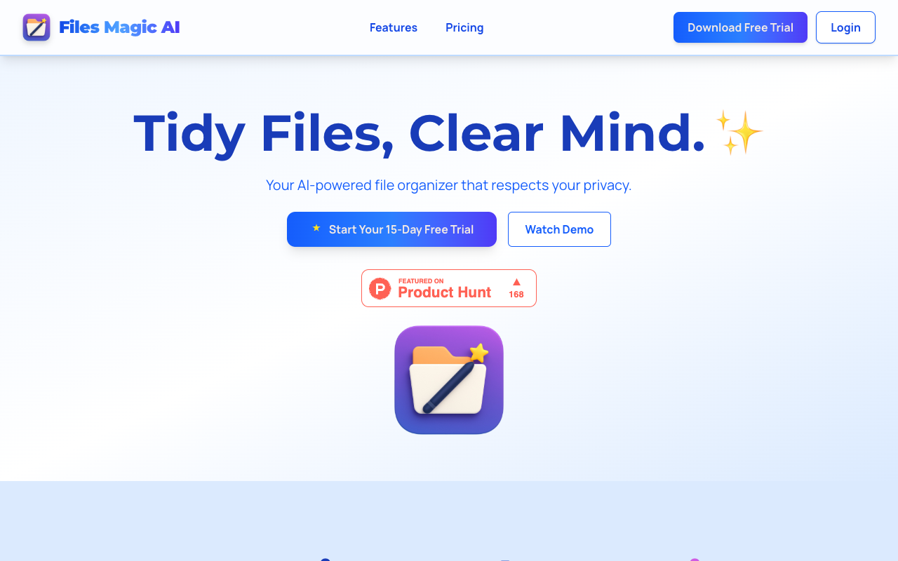 Files Magic AI - Your AI file assistant for organizing AI Productivity Organization