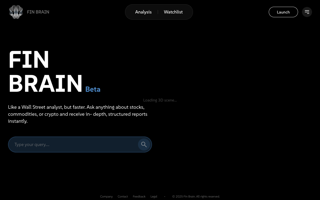 Fin Brain - AI-Powered Precision for Every Investor finance AI investment