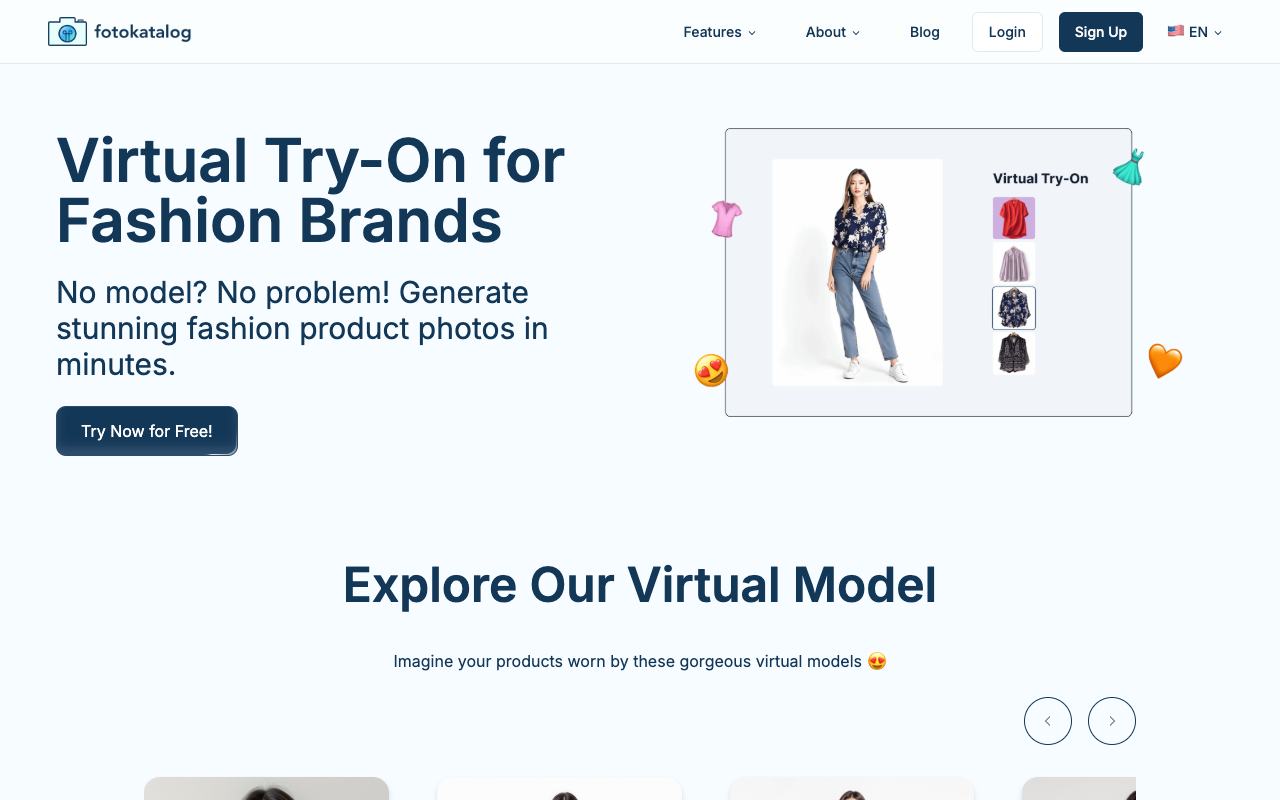 Fotokatalog - AI-Powered Virtual Try-On for Fashion Brands AI Fashion