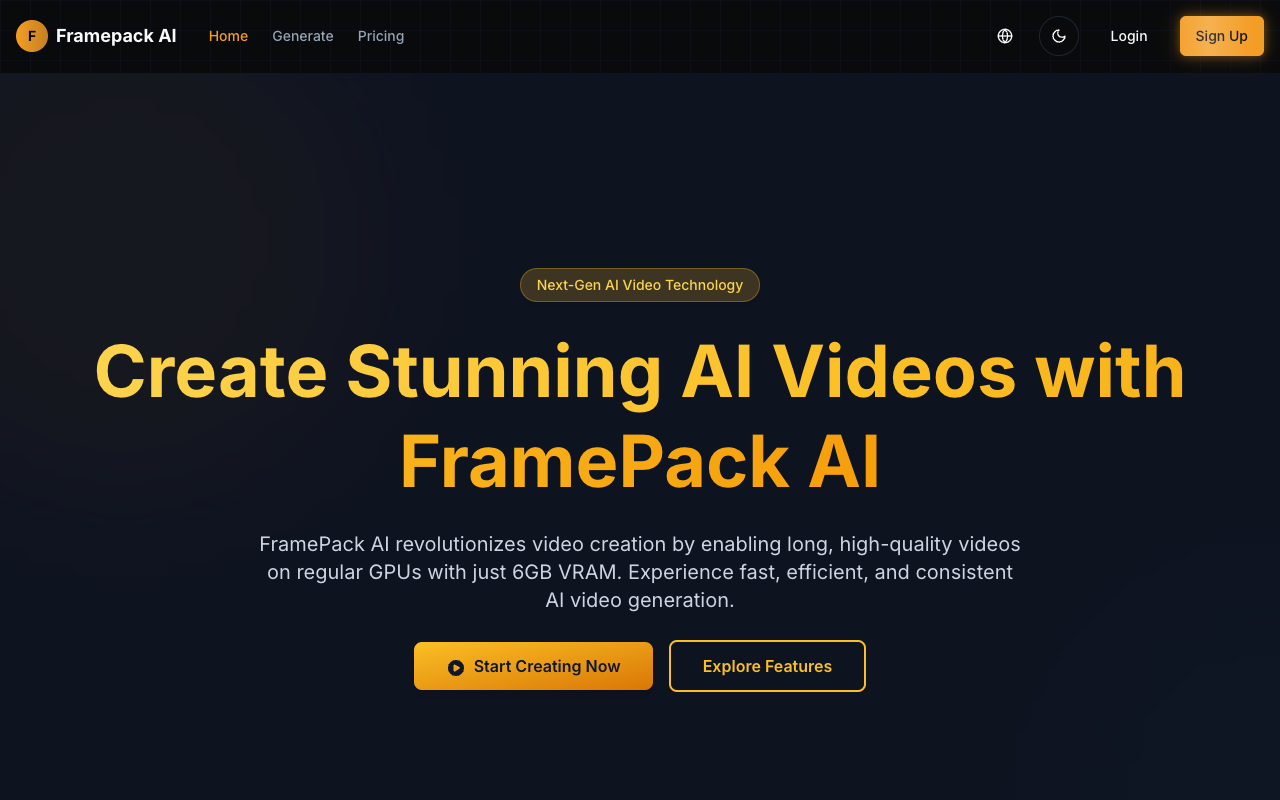 FramePack AI - Create Long Videos Easily on Your Computer AI Video Technology