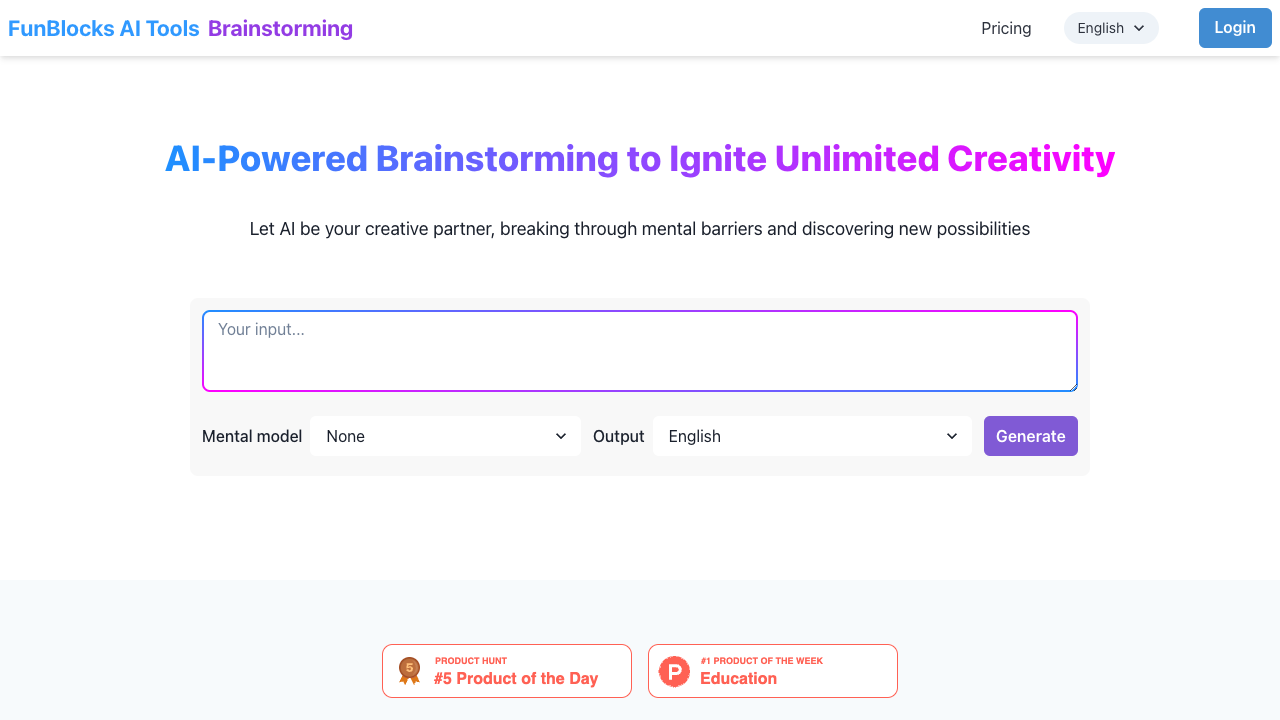 FunBlocks AI Brainstorming - Unleash Your Creative Ideas with AI AI Creativity Innovation