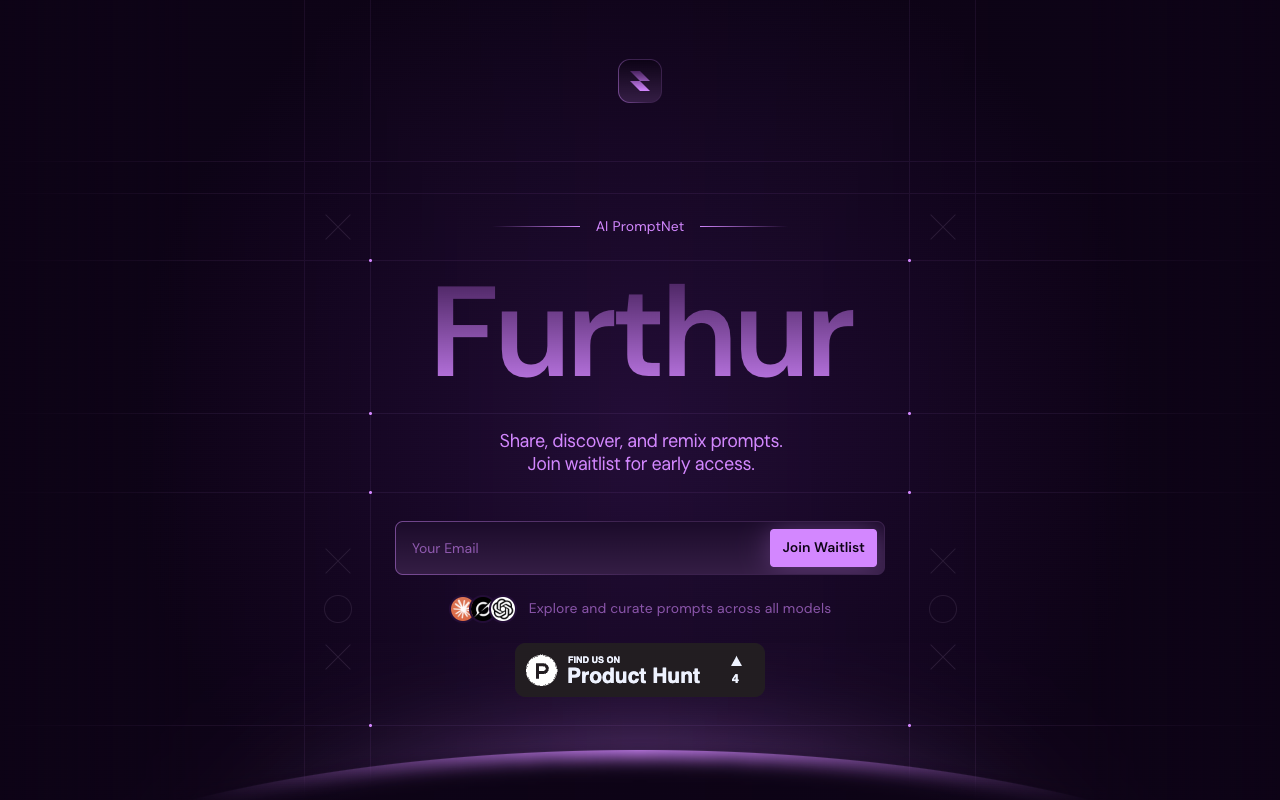 Furthur.ai - A social network where prompts drive connection and creativity social-network prompts generative-synthesis