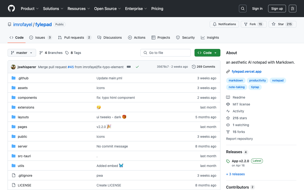 Fylepad - Your Dream AI Notepad for Effortless Note-Taking Notepad Markdown Productivity