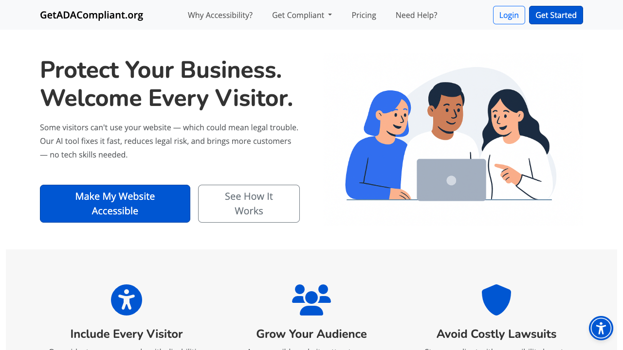 GetADACompliant.org - A tool to make your website accessible for everyone accessibility ADA compliance