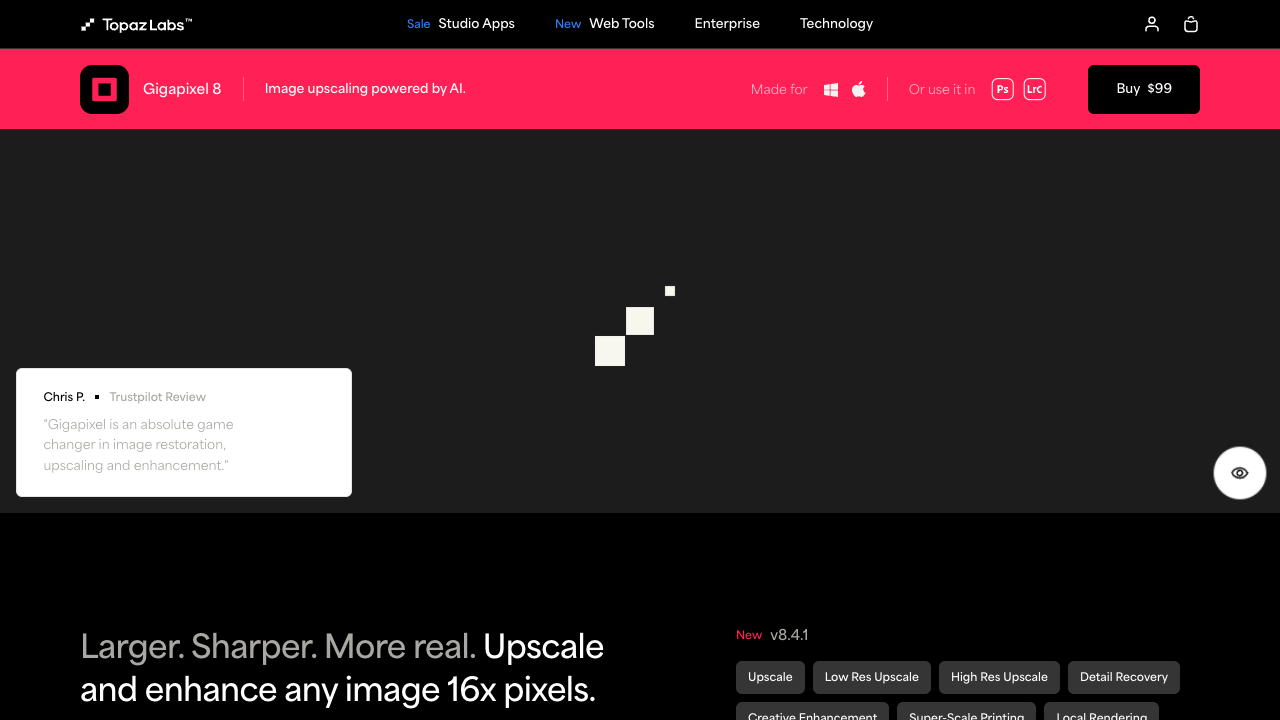 Gigapixel 8 - Upscale your images like magic AI Image Enhancement Photography