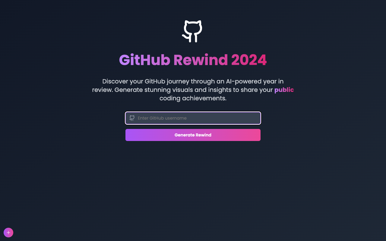 Github Rewind - Visualize your coding journey with ease AI Coding
