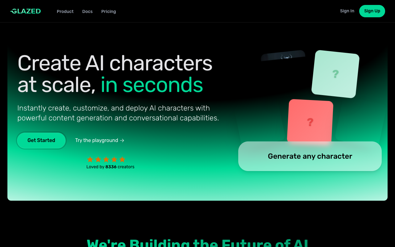Glazed.ai：3秒生成AI角色！游戏开发与内容创作的革命性工具