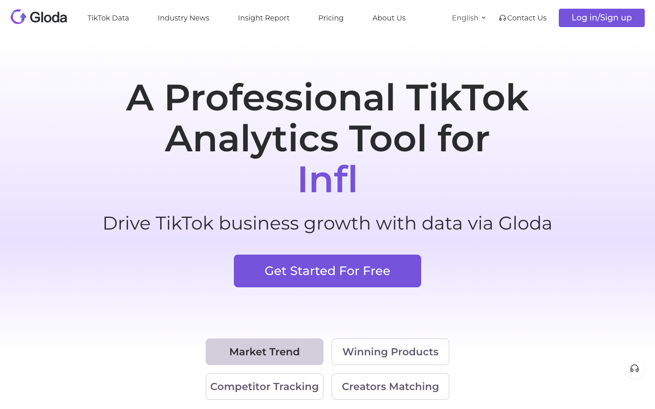 Gloda - An easy way to understand TikTok data for better selling tik-tok data-analysis market-research