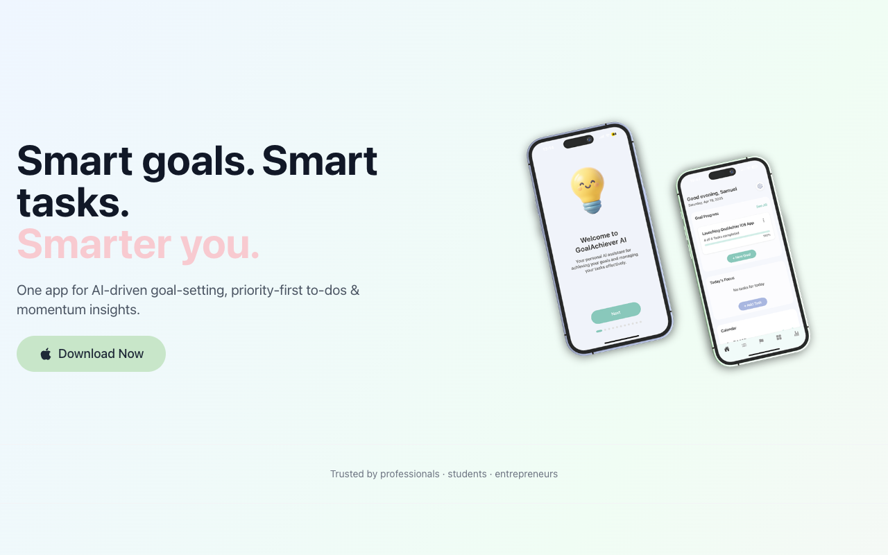 GoalAchiever AI - A smart tool to help you reach your goals AI Productivity