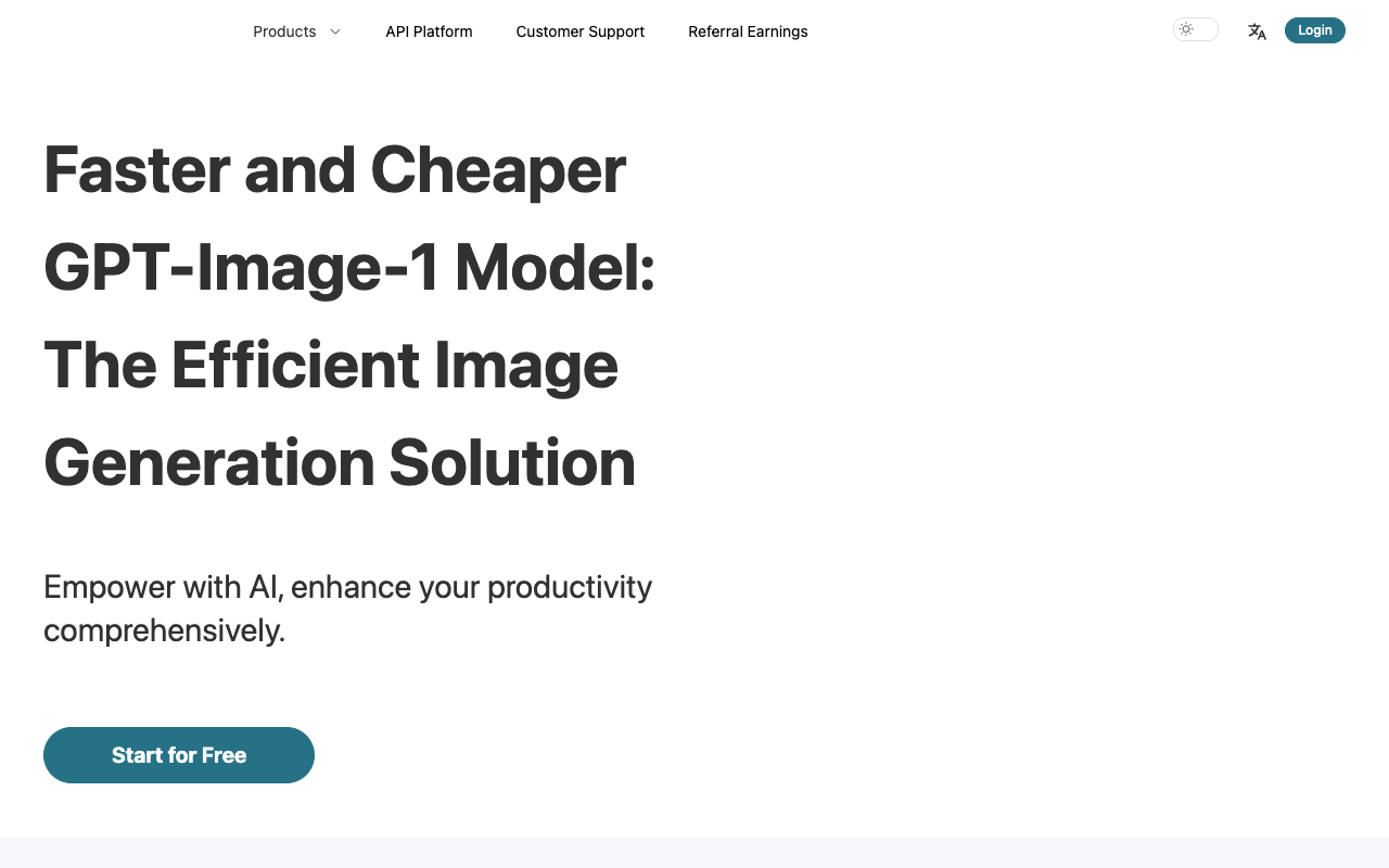 GPT-Image-1 - Fast and Affordable Image Generation API AI Image Generation