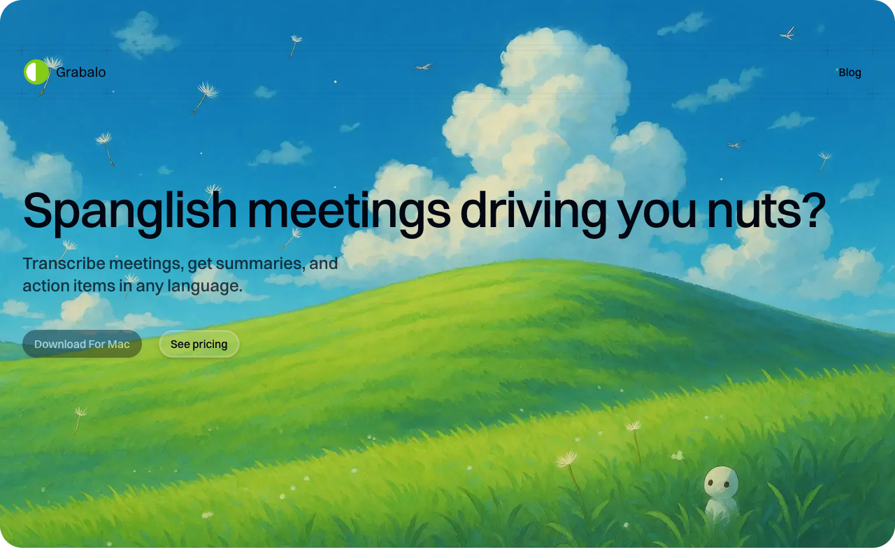 Grabalo - An AI app that makes your meetings smarter with instant transcriptions and smart notes AI meeting-notes productivity