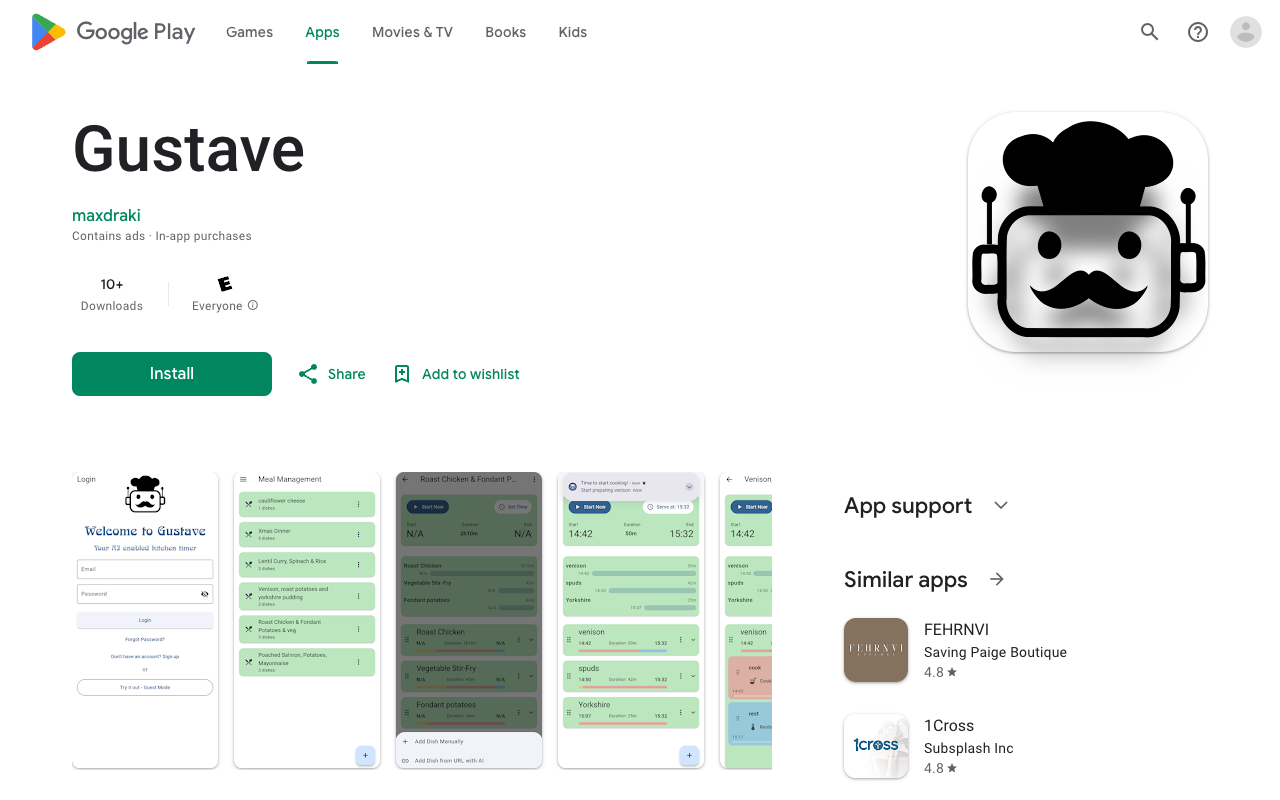 Gustave - Your AI-Powered Kitchen Assistant AI Food & Drink