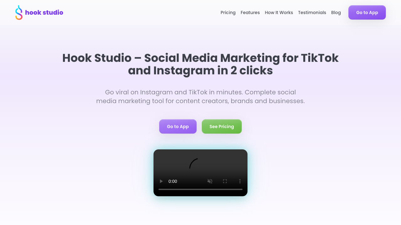 Hook Studio - An AI tool that helps you create viral social media content in minutes social-media AI content-creation