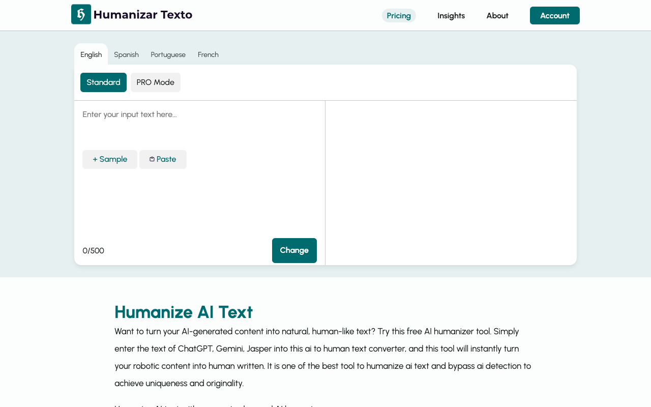 Humanizer Texto - A Free Tool to Transform AI Content into Natural Language AI humanizer text-conversion