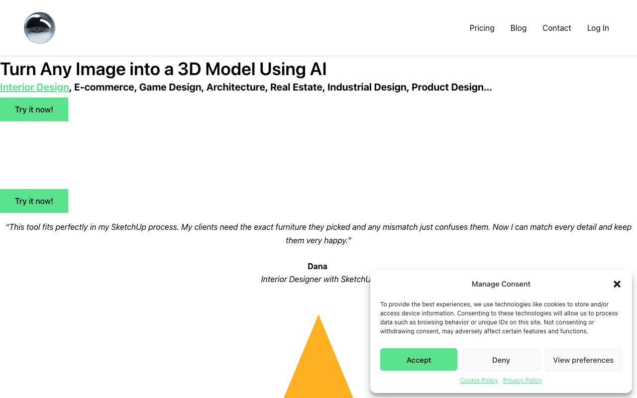 image3dmodel.com - Transform Your 2D Images into Stunning 3D Models with AI 3D modeling AI interior design