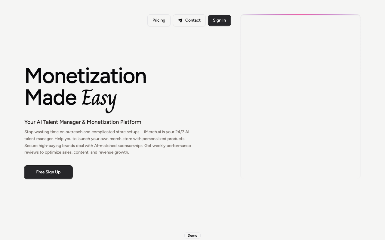 iMerch.ai - Next-generation AI E-commerce Platform AI E-commerce