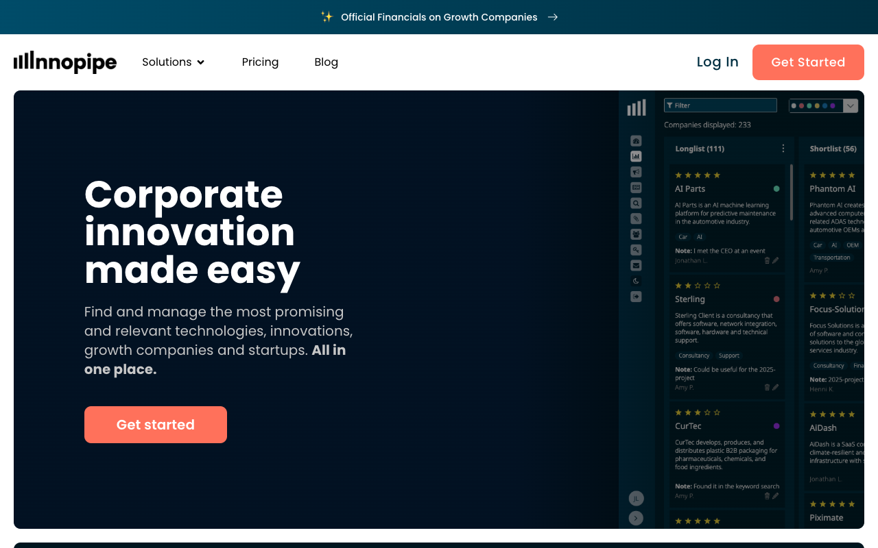 Innopipe.ai - Simplifying Corporate Innovation with AI AI Innovation
