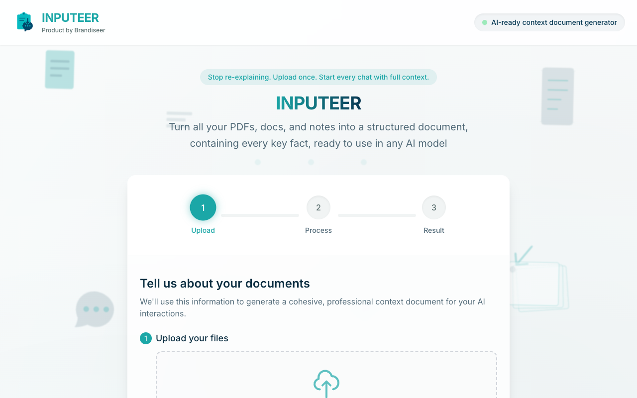 INPUTEER：AI对话效率革命！一键生成上下文文档，告别重复劳动