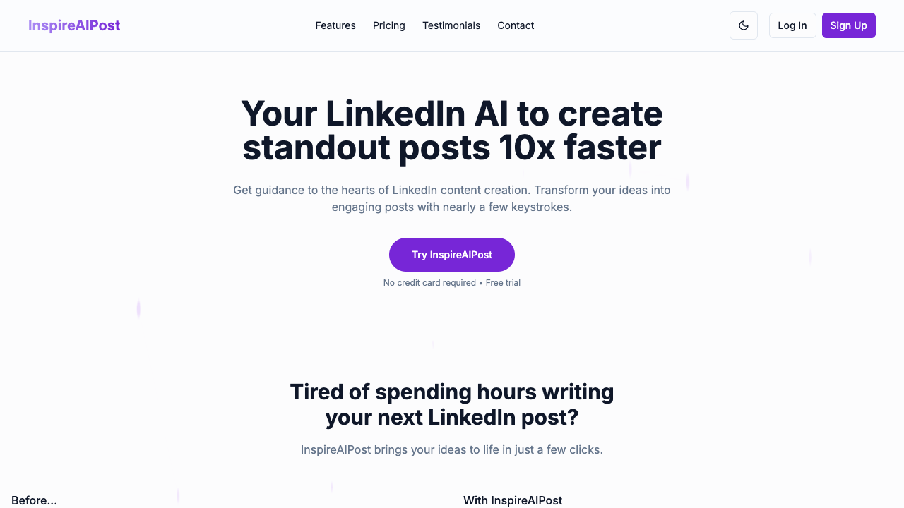 Inspire Ai Post - Make LinkedIn posts easy and fun AI Social Media Marketing