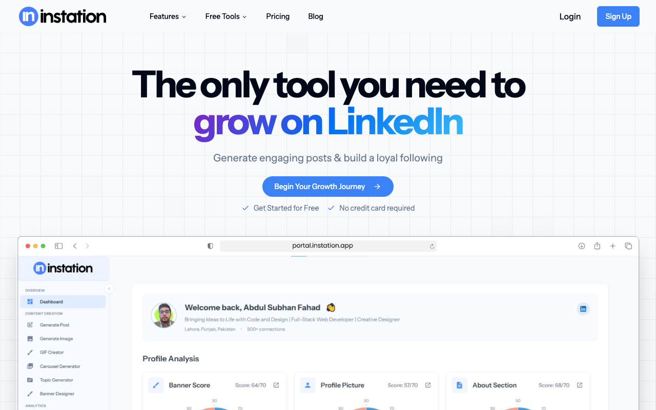Instation - Your all-in-one LinkedIn growth tool LinkedIn AI growth